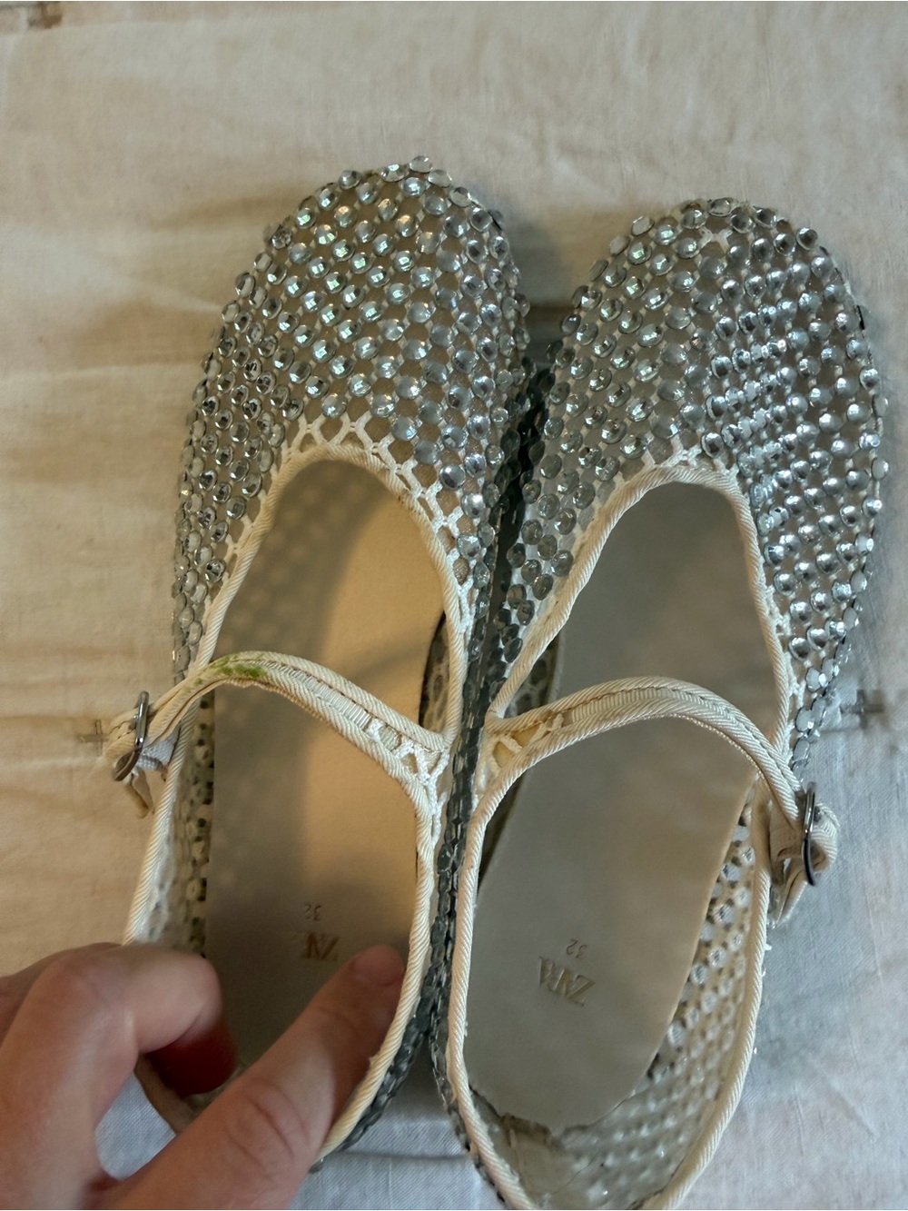 Zara Silver Flats for Girls